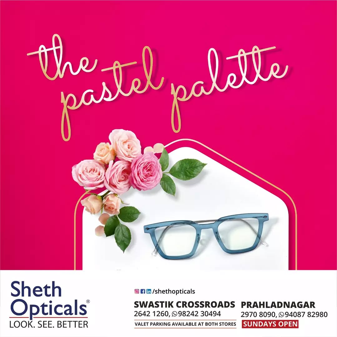 Sheth Opticals,  PastelPower, eyewear, Sheth, Opticals, Sunglasses, Glasses, Fashion, Style, Optical, Frames, EyewearFashion, EyeGlasses, EyewearStyle, OpticalShop, Ahmedabad, Gujarat, India