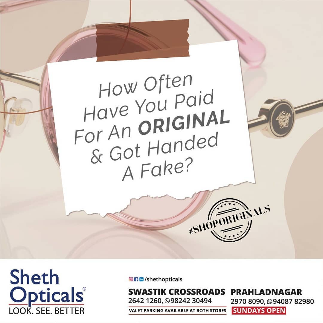 Sheth Opticals,  ShopOriginals,, buying, gifting, opticians, Ahmedabad, OnlyOriginals,, Eyecare, Spectacles, ContactLens, Optical, Frames, Sunglasses, EyeWear, EyeWearFashion, EyeWearStyle, EyeWearTrends, EyeWearShop
