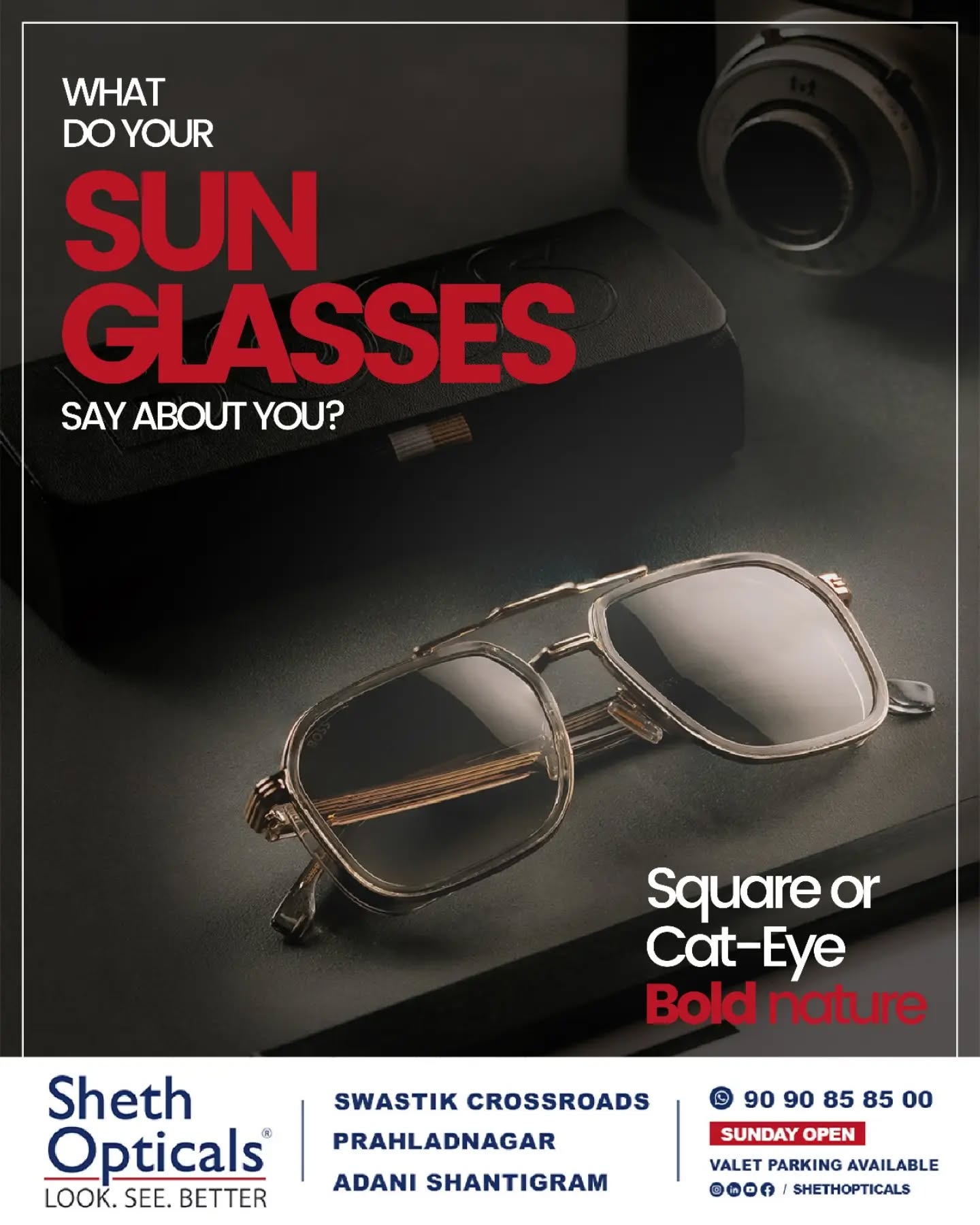 Sheth Opticals, Sheth Opticals, optical store Ahmedabad, eyewear boutique Ahmedabad, luxury eyewear India, designer sunglasses Ahmedabad, branded frames India, prescription glasses Ahmedabad, eye care services Ahmedabad, premium optical shop, sunglasses store Ahmedabad, optical shop near me, branded eyeglasses India