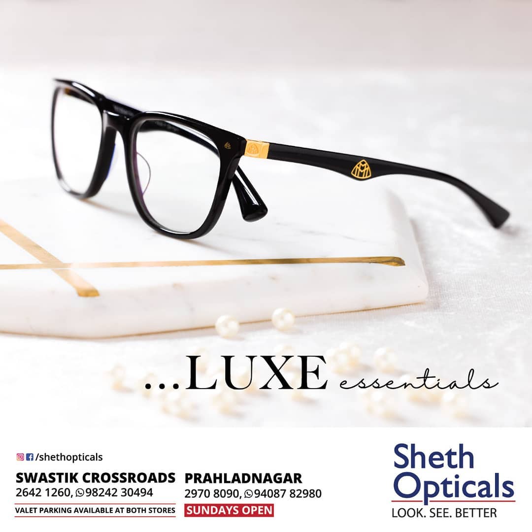 Sheth Opticals,  Hublot,, Maybach,, Bentley,, Lindberg,, Tiffany, DITA, Prahladnagar, Swastik_Crossroads, EMIs, Bajaj_Finserv, Frosca