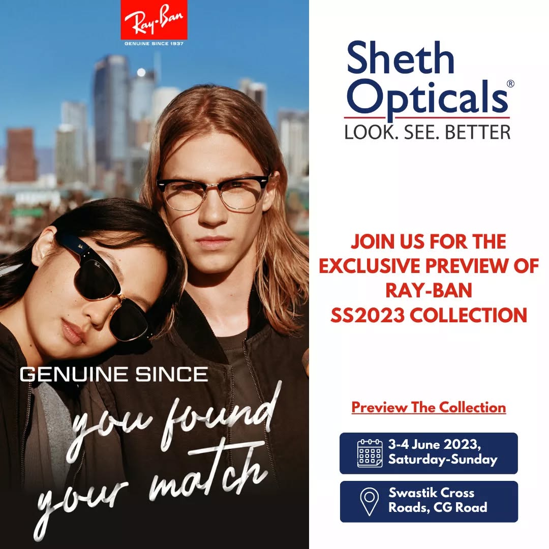 Sheth Opticals,  raybanpreview, rayban, exclusivepreview, raybansunglasses, luxurysunglasses, luxuryeyewear, sunglasses, frames, opticals, opticianahmedabad, eyewear, summervibes, summersinahmedabad, summertrends, sunglasses2023, eyewearbrands