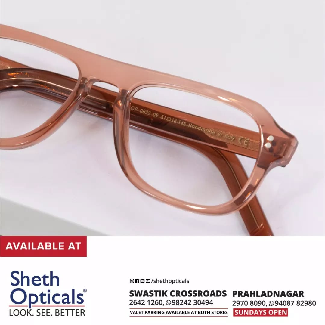 Sheth Opticals,  ShethOpticals, Sunglasses, Glasses, Fashion, Style, Optical, Frames, EyewearFashion, EyeGlasses, EyewearStyle, OpticalShop, Ahmedabad, Gujarat, India