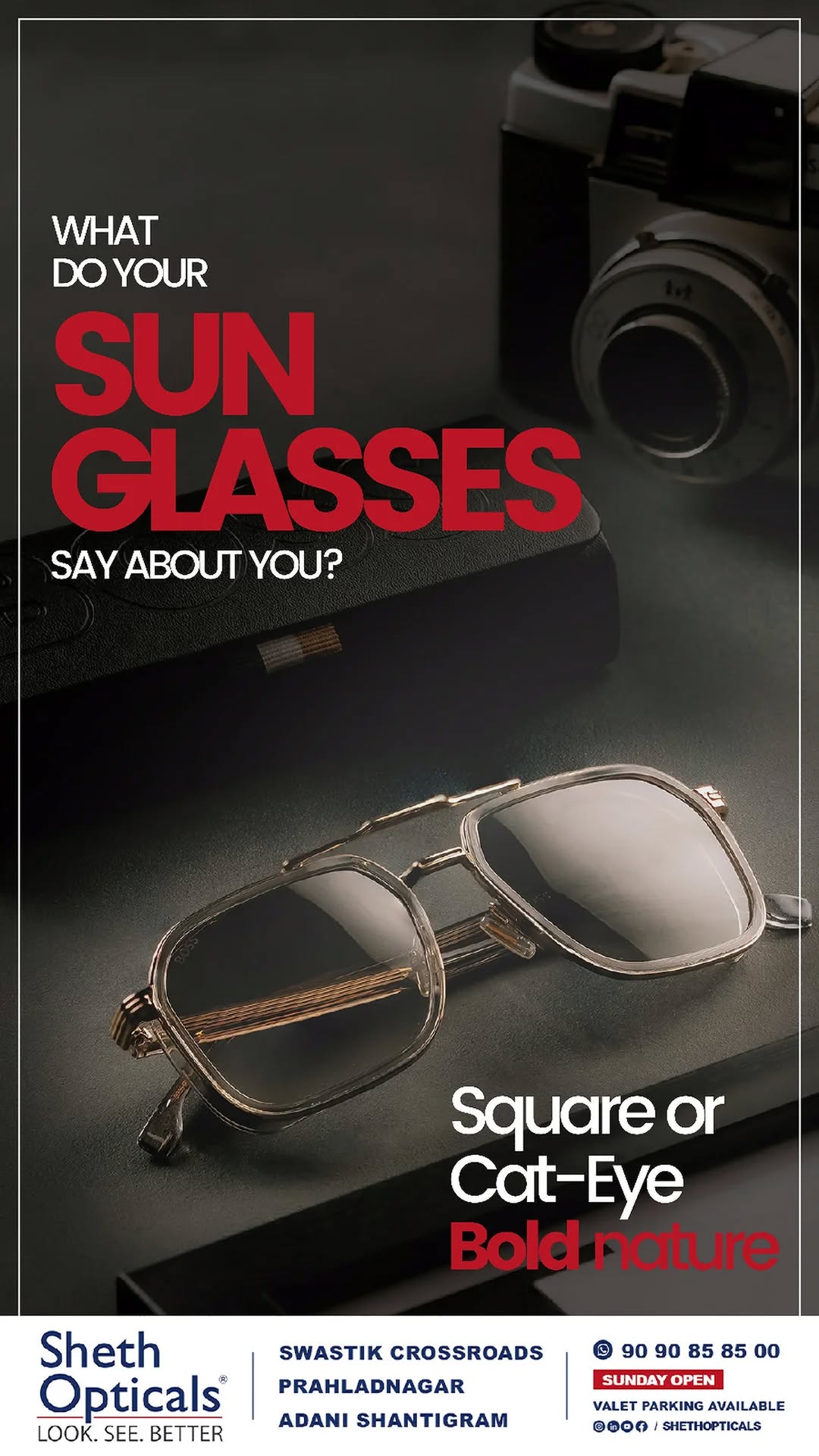 Sheth Opticals,  Sheth Opticals, optical store Ahmedabad, eyewear boutique Ahmedabad, luxury eyewear India, designer sunglasses Ahmedabad, branded frames India, prescription glasses Ahmedabad, eye care services Ahmedabad, premium optical shop, sunglasses store Ahmedabad, optical shop near me, branded eyeglasses India