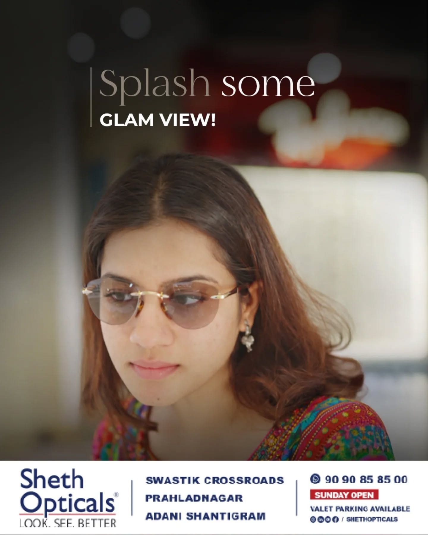 Sheth Opticals, Sheth Opticals, optical store Ahmedabad, eyewear boutique Ahmedabad, luxury eyewear India, designer sunglasses Ahmedabad, branded frames India, prescription glasses Ahmedabad, eye care services Ahmedabad, premium optical shop, sunglasses store Ahmedabad, optical shop near me, branded eyeglasses India