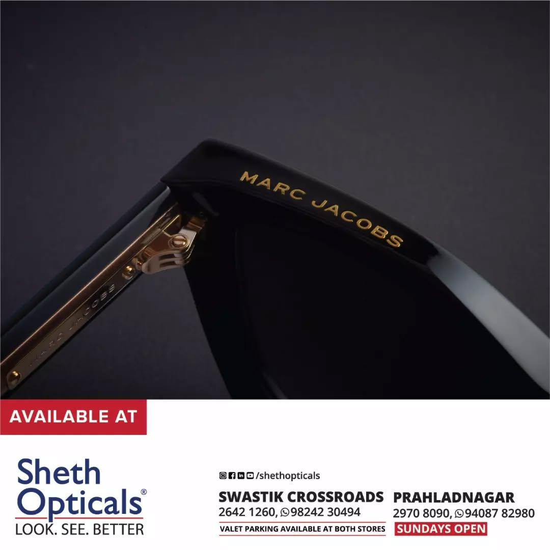Sheth Opticals,  MarcJacobsEyewear, ShethOpticals., Sunglasses, Glasses, Fashion, Style, Optical, Frames, EyewearFashion, EyeGlasses, EyewearStyle, OpticalShop, Ahmedabad, Gujarat, India