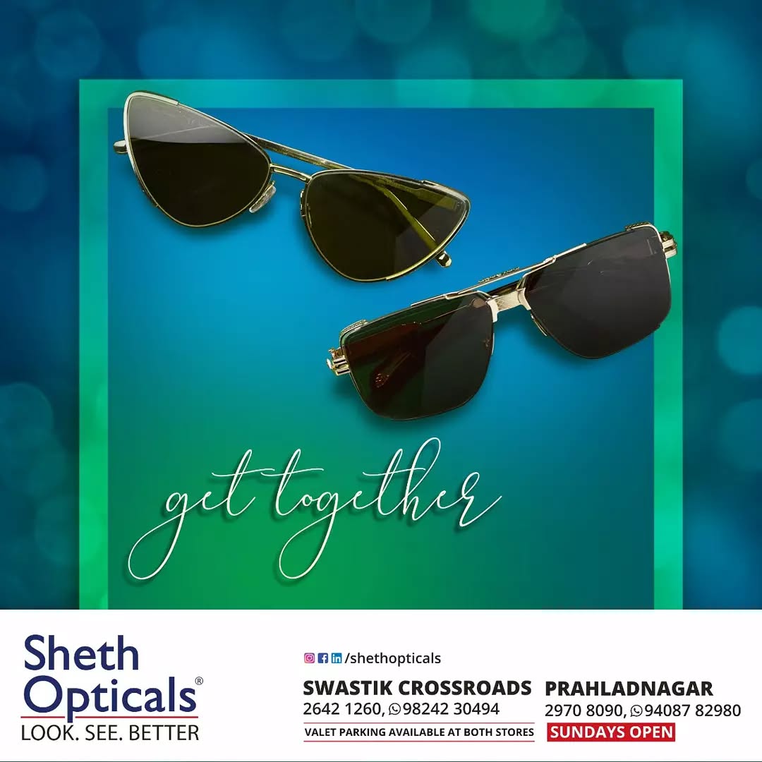 Sheth Opticals,  ChicCelebrations, FabFamilyFad, Sheth, Opticals, Sunglasses, Glasses, Fashion, Style, Optical, Frames, EyewearFashion, EyeGlasses, EyewearStyle, OpticalShop, Ahmedabad, Gujarat, India
