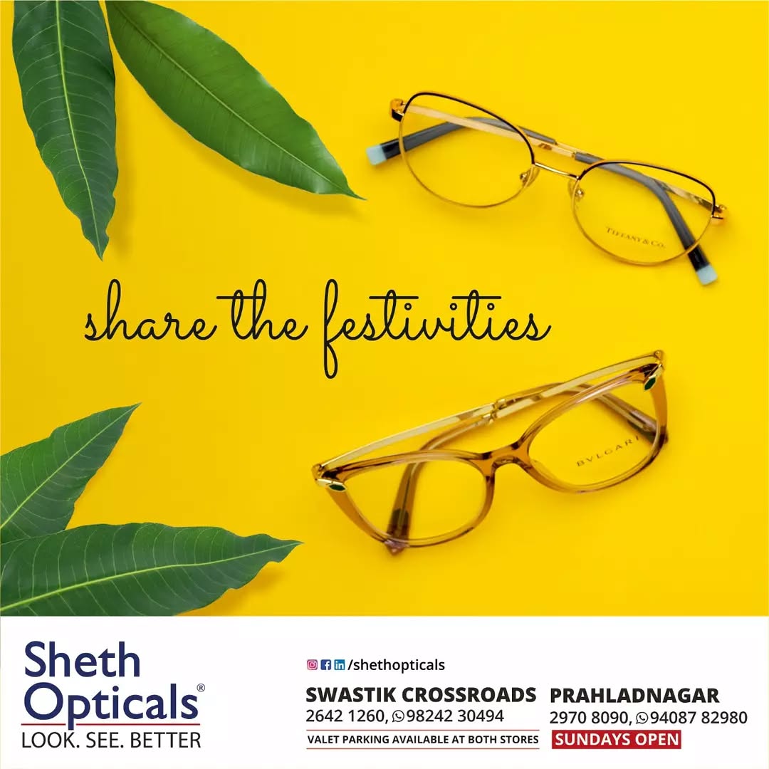 Sheth Opticals,  FestiveSeasonPick, LifLifestyle, eyewear, Sheth, Opticals, Sunglasses, Glasses, Fashion, Style, Optical, Frames, EyewearFashion, EyeGlasses, EyewearStyle, OpticalShop, Ahmedabad, Gujarat, India