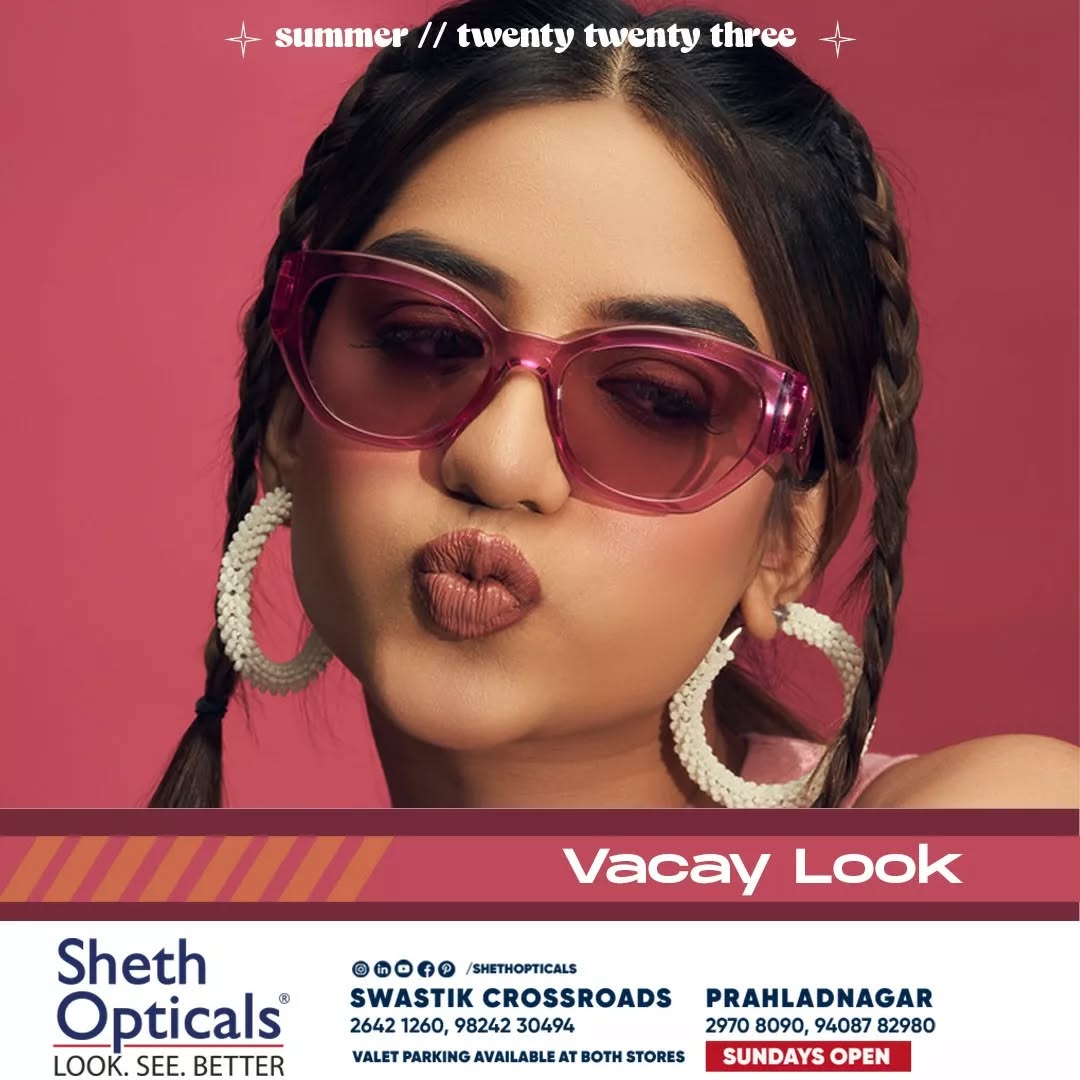 Sheth Opticals,  sunglasses, frames, opticals, opticianahmedabad, eyewear, summervibes, summersinahmedabad, summertrends, sunglasses2023, eyewearbrands, luxurysunglasses, luxuryeyewear