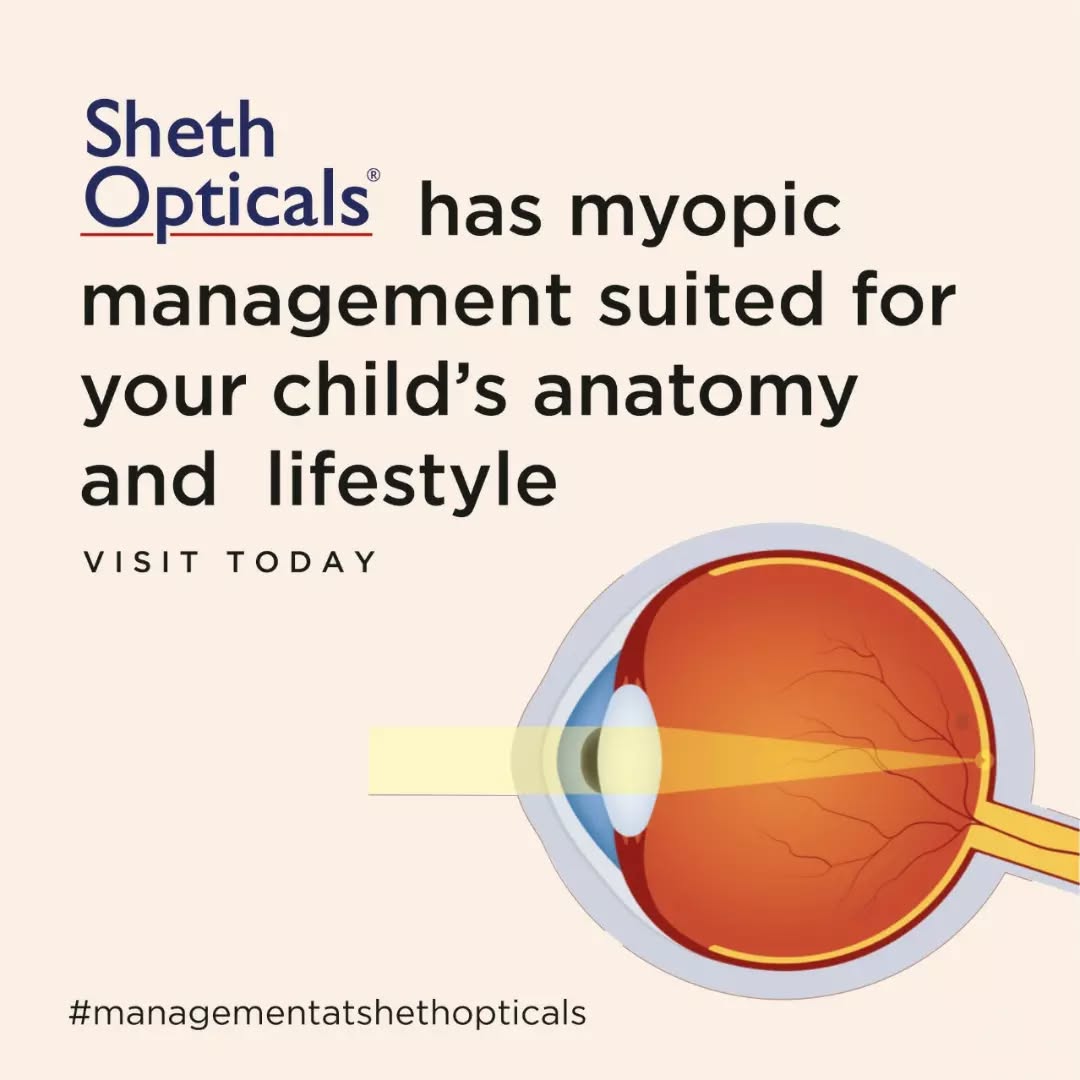 Sheth Opticals,  Myopia_In_Kids, Myopic, MyopicEyes., KidsDevelopment, KidsEyesight, Glasses, Optical, Frames, EyeGlasses, EyewearStyle, OpticalShop, Ahmedabad, Gujarat, India