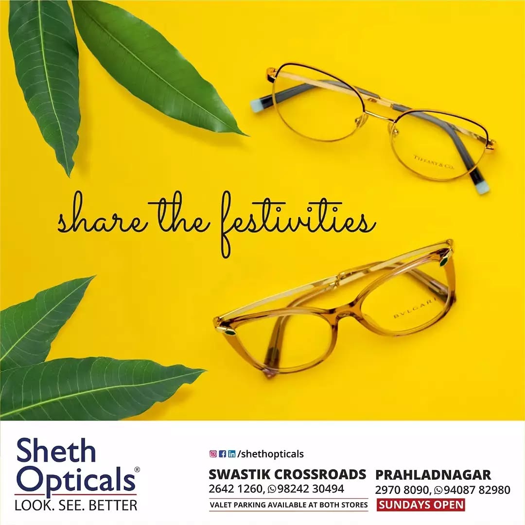 Sheth Opticals,  FestiveSeasonPick, LifLifestyle, eyewear, Sheth, Opticals, Sunglasses, Glasses, Fashion, Style, Optical, Frames, EyewearFashion, EyeGlasses, EyewearStyle, OpticalShop, Ahmedabad, Gujarat, India