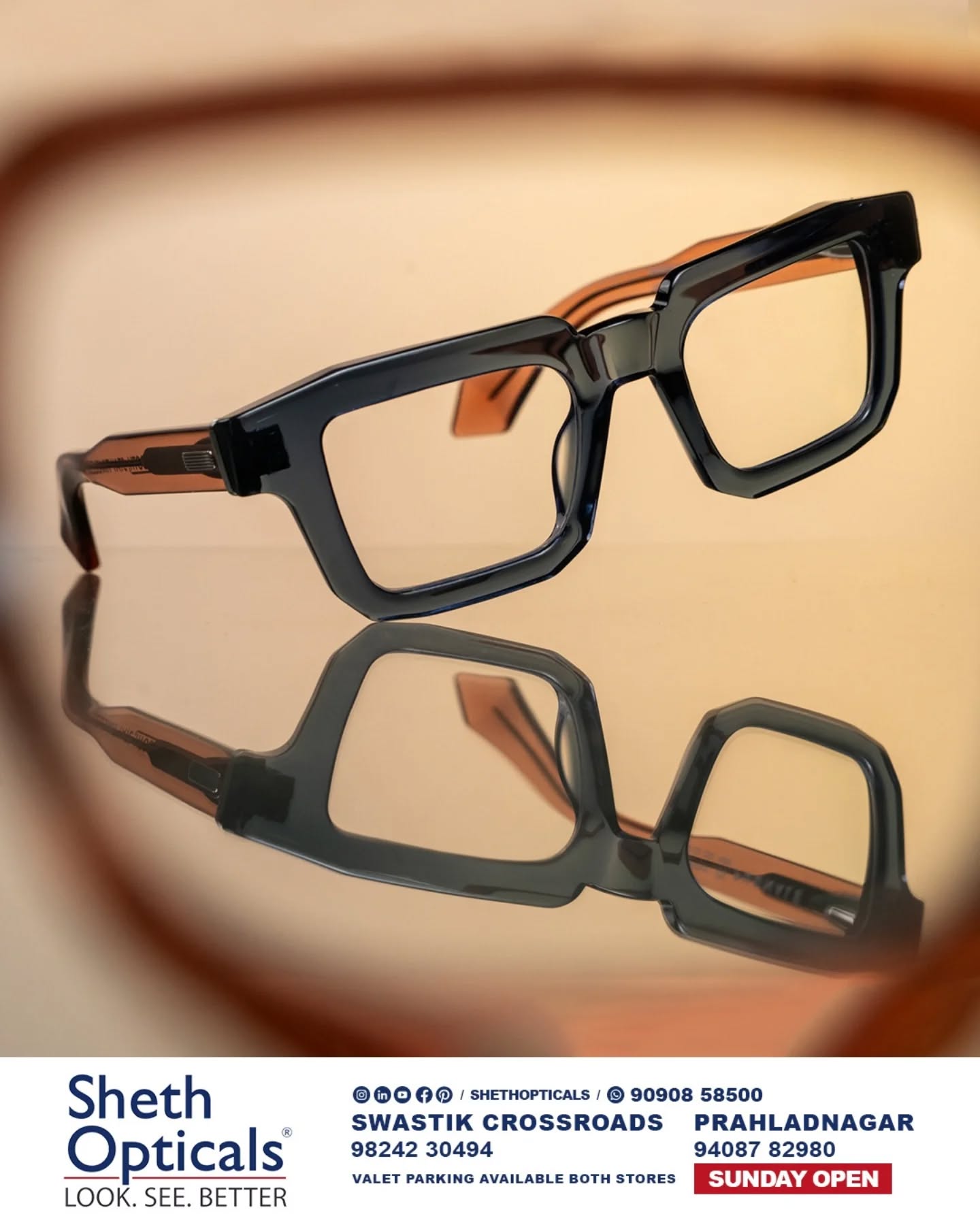 Sheth Opticals, Sheth Opticals, optical store Ahmedabad, eyewear boutique Ahmedabad, luxury eyewear India, designer sunglasses Ahmedabad, branded frames India, prescription glasses Ahmedabad, eye care services Ahmedabad, premium optical shop, sunglasses store Ahmedabad, optical shop near me, branded eyeglasses India