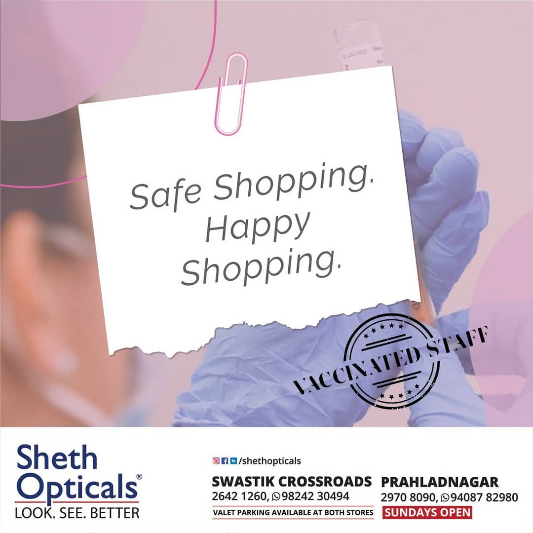 Sheth Opticals,  Safe, Shopping,, Happy, Sheth, Opticals,, opticalshop, Ahmedabad, SalesService,, GlobalBrands,, QualifiedOptometrist,, CustomerService, OnlyOriginals., Eyecare, Spectacles, ContactLens, Optical, Frames, Sunglasses, EyeWear, EyeWearFashion, EyeWearStyle, EyeWearTrends, EyeWearShop
