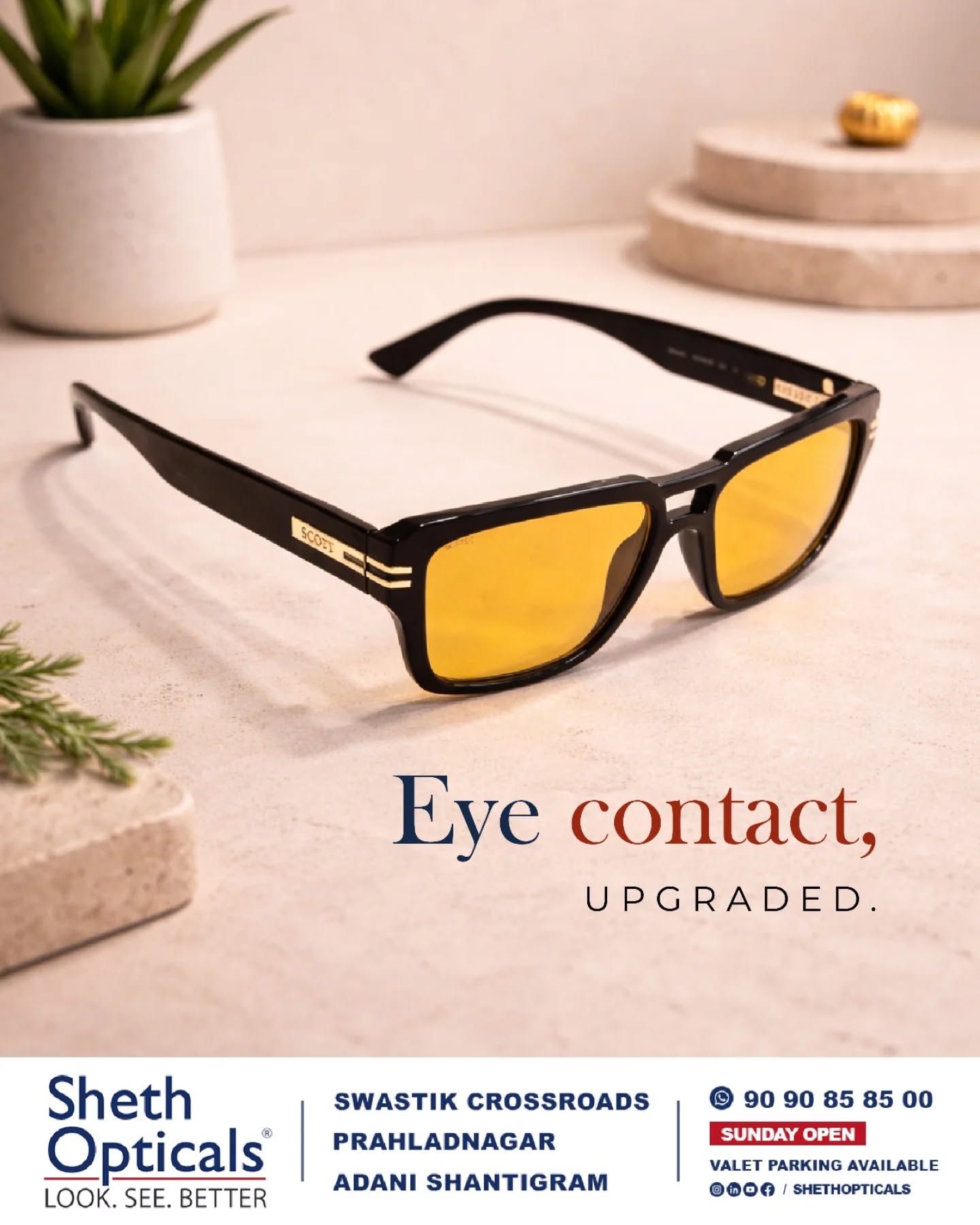 Sheth Opticals, Sheth Opticals, optical store Ahmedabad, eyewear boutique Ahmedabad, luxury eyewear India, designer sunglasses Ahmedabad, branded frames India, prescription glasses Ahmedabad, eye care services Ahmedabad, premium optical shop, sunglasses store Ahmedabad, optical shop near me, branded eyeglasses India