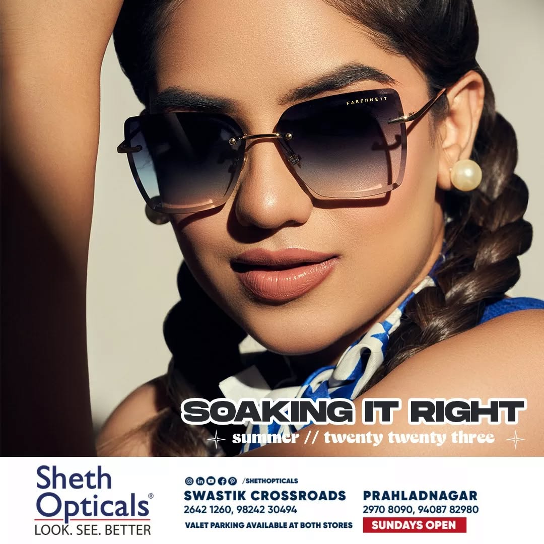 Sheth Opticals,  sunglasses, frames, opticals, opticianahmedabad, eyewear, summervibes, summersinahmedabad, summertrends, sunglasses2023, eyewearbrands