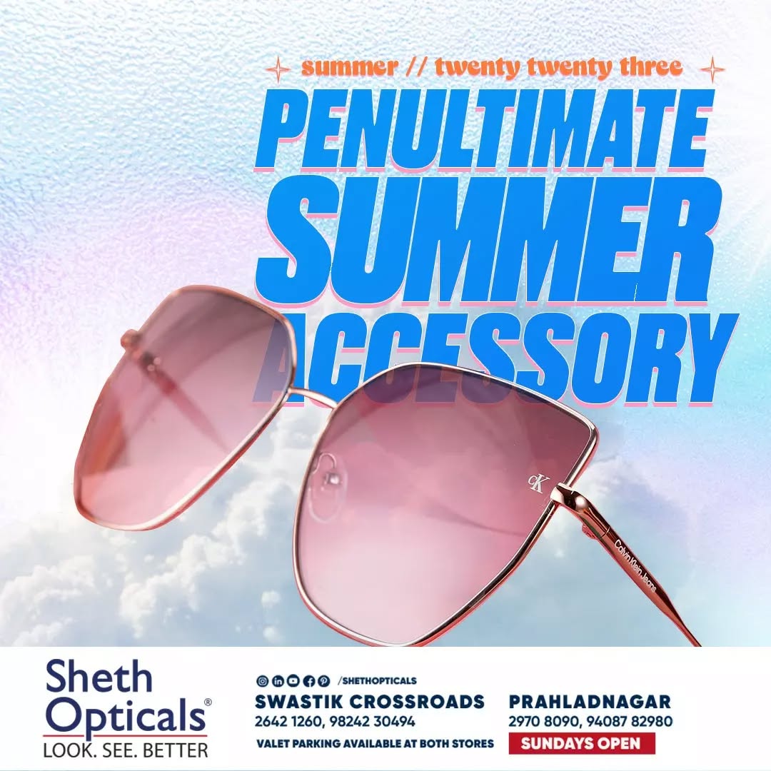 Sheth Opticals,  sunglasses, frames, opticals, opticianahmedabad, eyewear, summervibes, summersinahmedabad