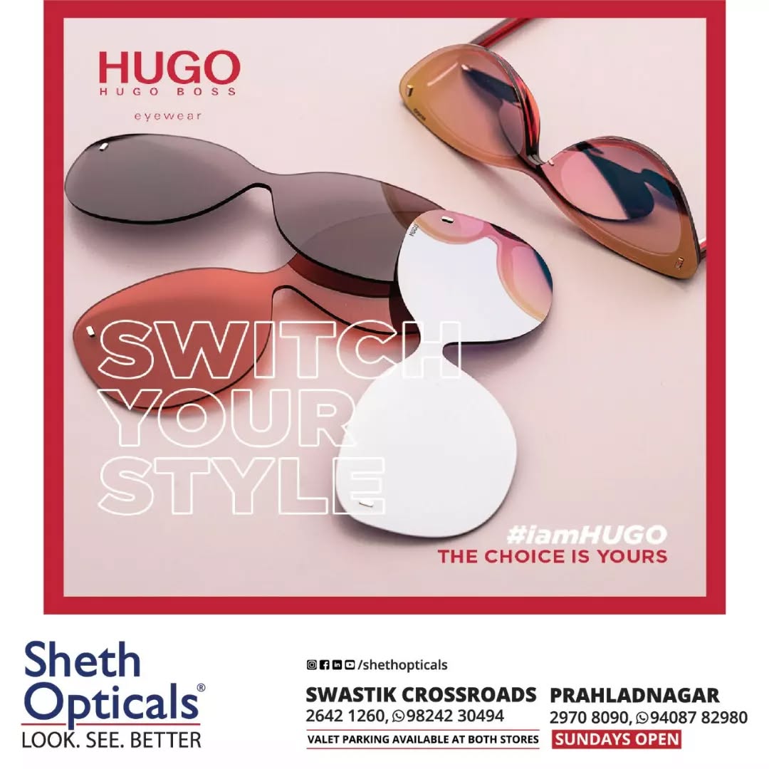 Sheth Opticals,  IamHUGO, Magnetic, Design, MagneticAttitude, Sunglasses, Glasses, Fashion, Style, Optical, Frames, EyewearFashion, EyeGlasses, EyewearStyle, OpticalShop, Ahmedabad, Gujarat, India
