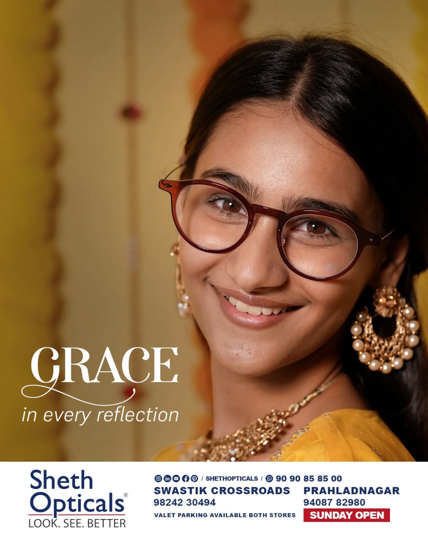 Sheth Opticals,  ShethOpticals, FestiveStyle, EyewearGoals, LuxuryFrames, AhmedabadFashion, SeeInStyle, DesignerEyewear, SunglassesIndia