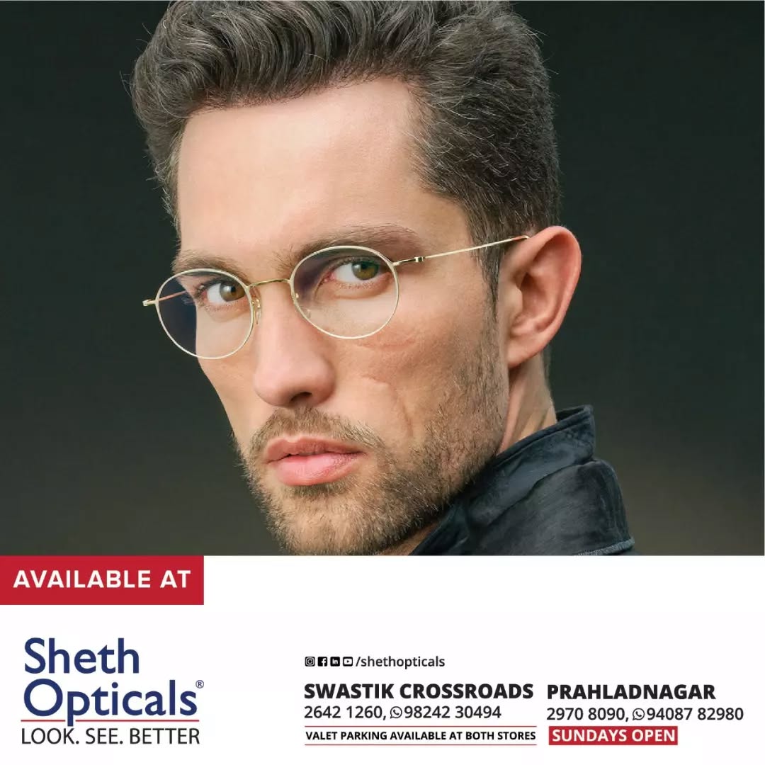Sheth Opticals,  Classic, Vintage, Chic, Evergreen, eyewear, Lindberg, Sunglasses, Glasses, Fashion, Style, Optical, Frames, EyewearFashion, EyeGlasses, EyewearStyle, OpticalShop, Ahmedabad, Gujarat, India