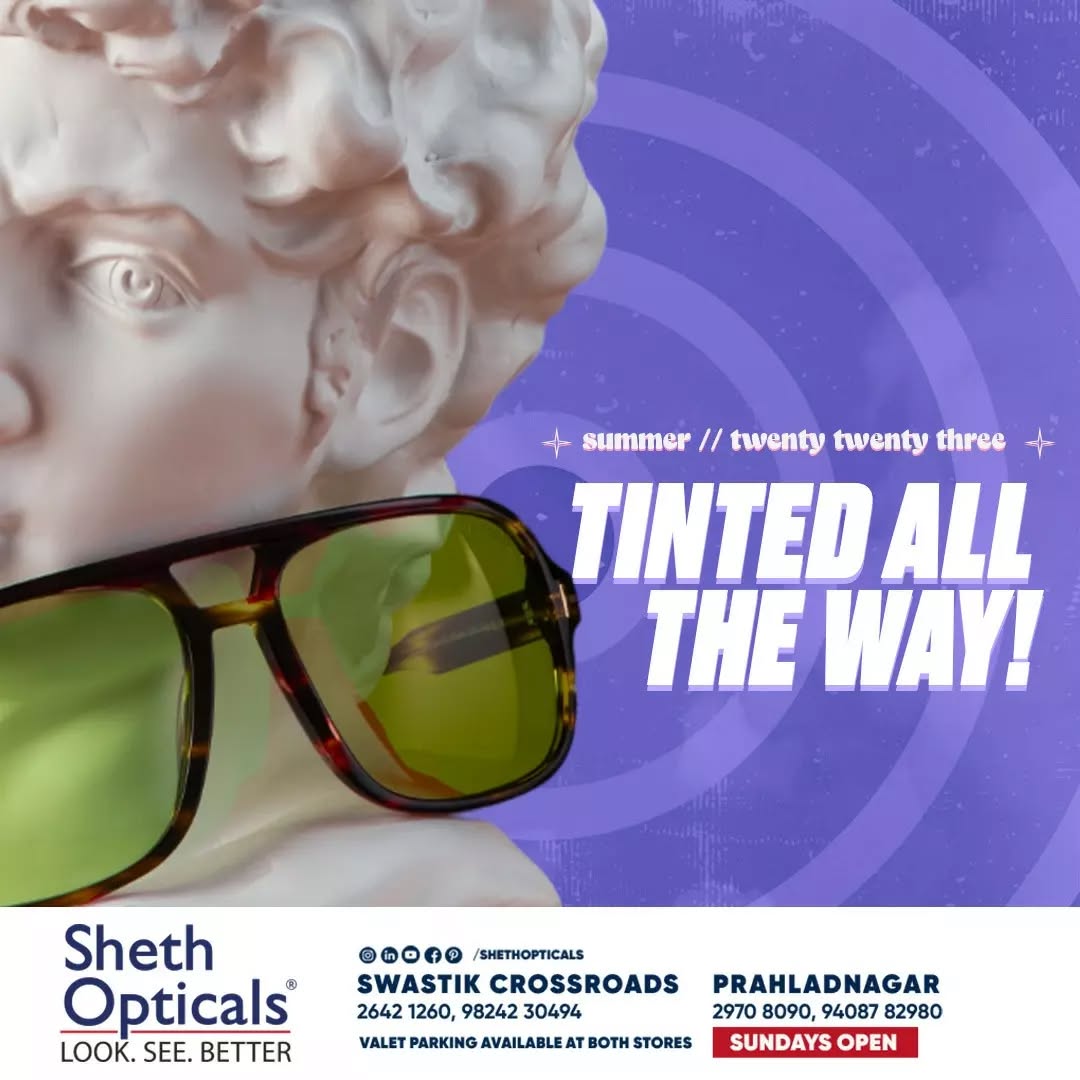 Sheth Opticals,  2023., sunglasses, frames, opFcals, opFcianahmedabad, eyewear, summervibes, summersinahmedabad, summertrends, sunglasses2023, eyewearbrands
