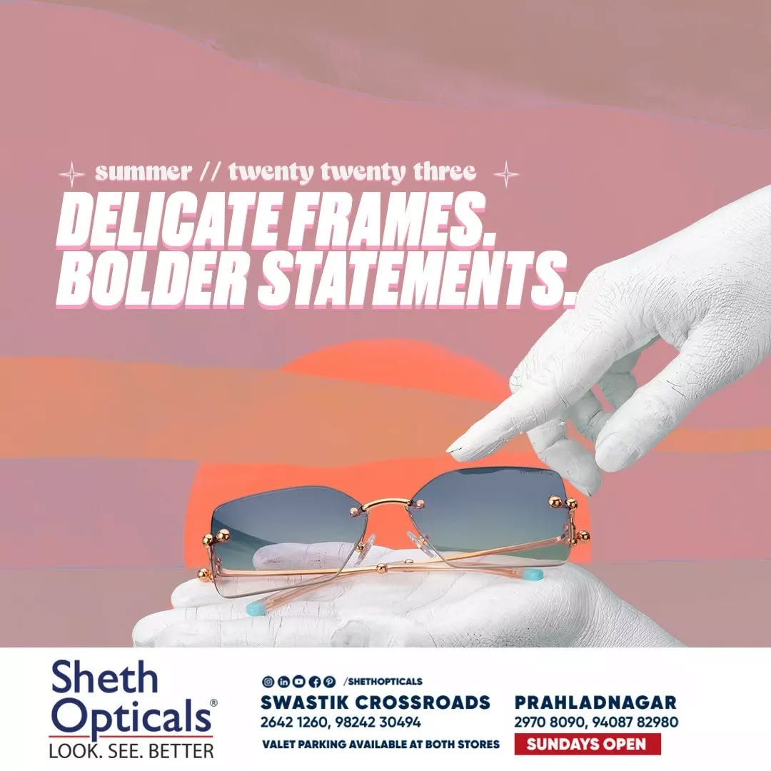 Sheth Opticals,  Ahmedabad, Sunglass, sunglasses, frames, opticals, opticianahmedabad, eyewear, summervibes, summersinahmedabad, summertrends, sunglasses2023, eyewearbrands