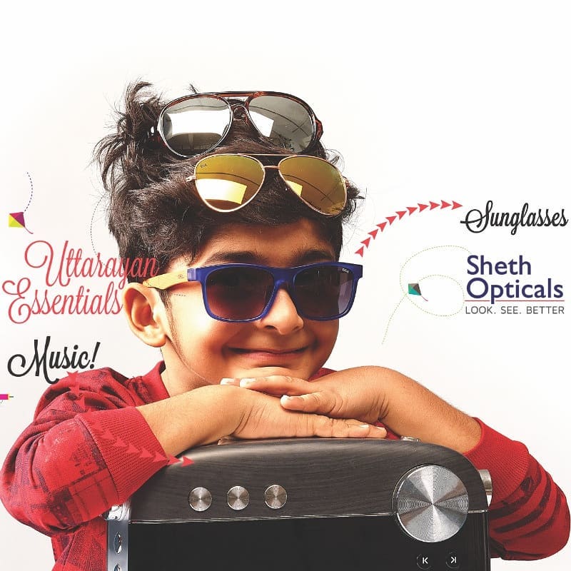 Sheth Opticals,  Sunglasses, Uttarayan, Rayban,, Maui, Jim,, Vogue,, Cazal,, Bvlgari,, Versace,, Burberry,, DolceAndGabanna,, MichaelKors,, Prada,, EmporioArmani,, Coach,, Idee,, Image, Sheth_Opticals, Prahladnagar, Swastik_Crossroads, Uttarayan_Essentials:, Music,, Sunscreen, Mamra_Na_Laddu