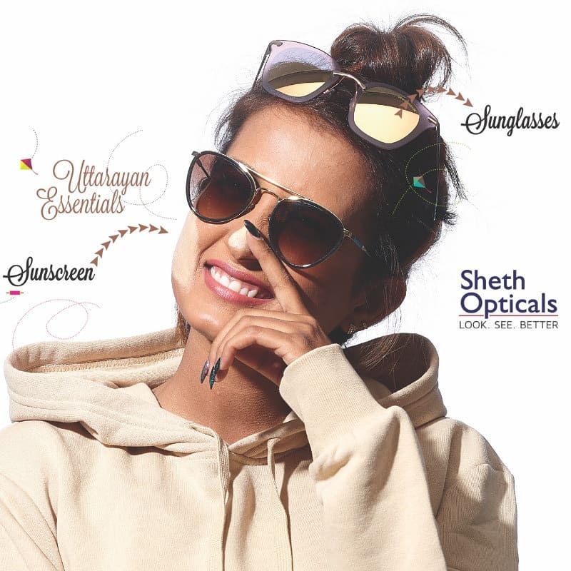 Sheth Opticals,  Sunglasses, Uttarayan, Rayban,, Maui, Jim,, Vogue,, Cazal,, Bvlgari,, Versace,, Burberry,, DolceAndGabanna,, MichaelKors,, Prada,, EmporioArmani,, Coach,, Idee,, Image, Sheth_Opticals, Prahladnagar, Swastik_Crossroads, Uttarayan_Essentials:, Music,, Sunscreen, Mamra_Na_Laddu