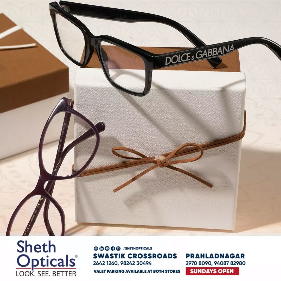 Sheth Opticals,  shethopticals, sunglasses, opticals, opticianahmedabad, boldeyewear, eyewearbrands, luxuryeyewear, ahmedabadoptician, eyewearinahmedabad, trendingsunglasses, luxurysunglasses, sunglasstrends, sunglassfashion, festiveeyewear, paryushanspecial, giftingguide, sunglassesgifting