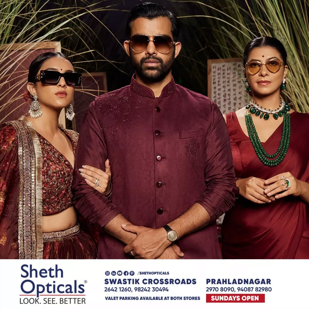 Sheth Opticals,  shethopticals, newdaynewage, shethopticalsahmedabad, opticalsahmedabad, opticalsindia, opticiansnearme, opticalsnearme, opticianahmedabad, eyewear, trends, brands, services, sunglasses, trendingsunglass, eyeweartrends, luxuryeyewear, luxeeyewear, luxedesigns, eyewear, frames, trendingframes, weddingseason, weddingeyewear, weddinggoals, weddingootd, weddingstylist, weddingstyle, oversizedsunnies