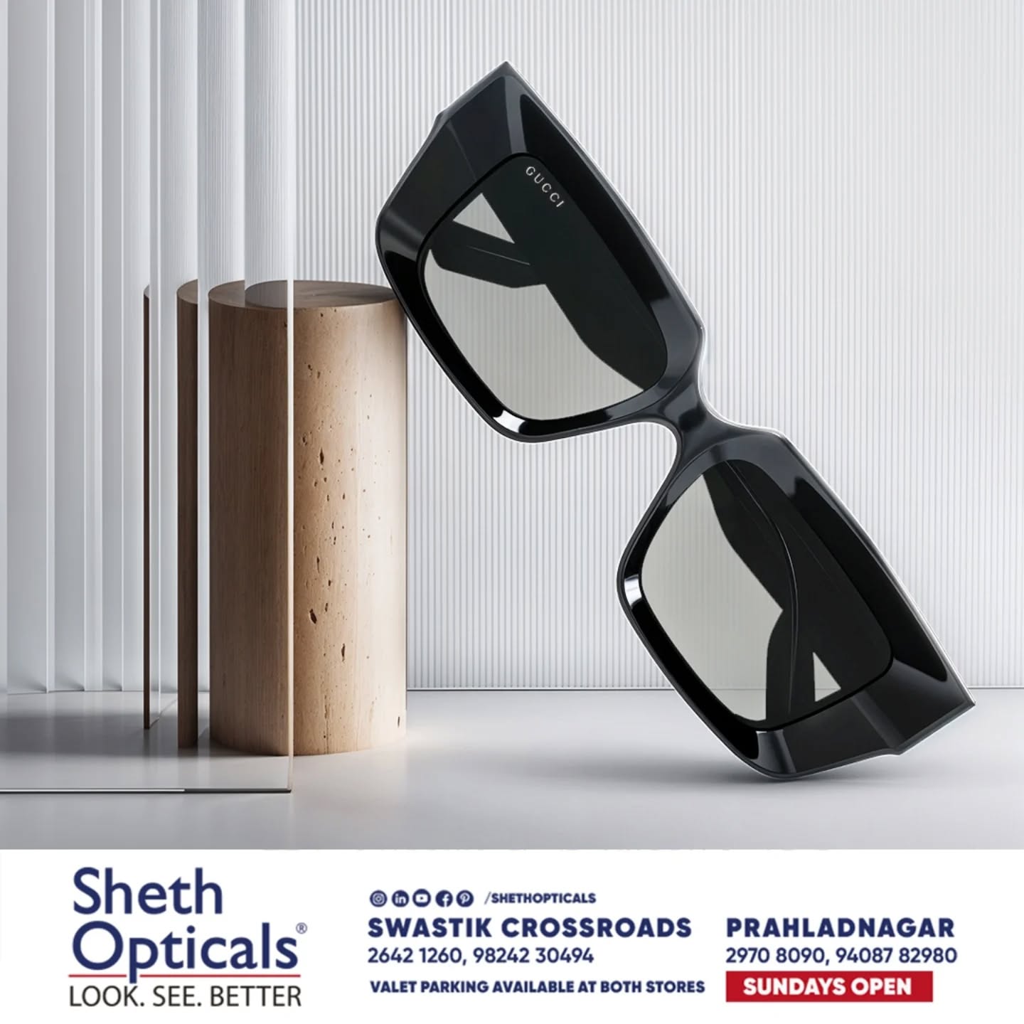 Sheth Opticals,  sheth, shethopticals, gucci, obsession, trendy, sunnies, sunglassesfashion, shopnow, visittoday, ahmedabad