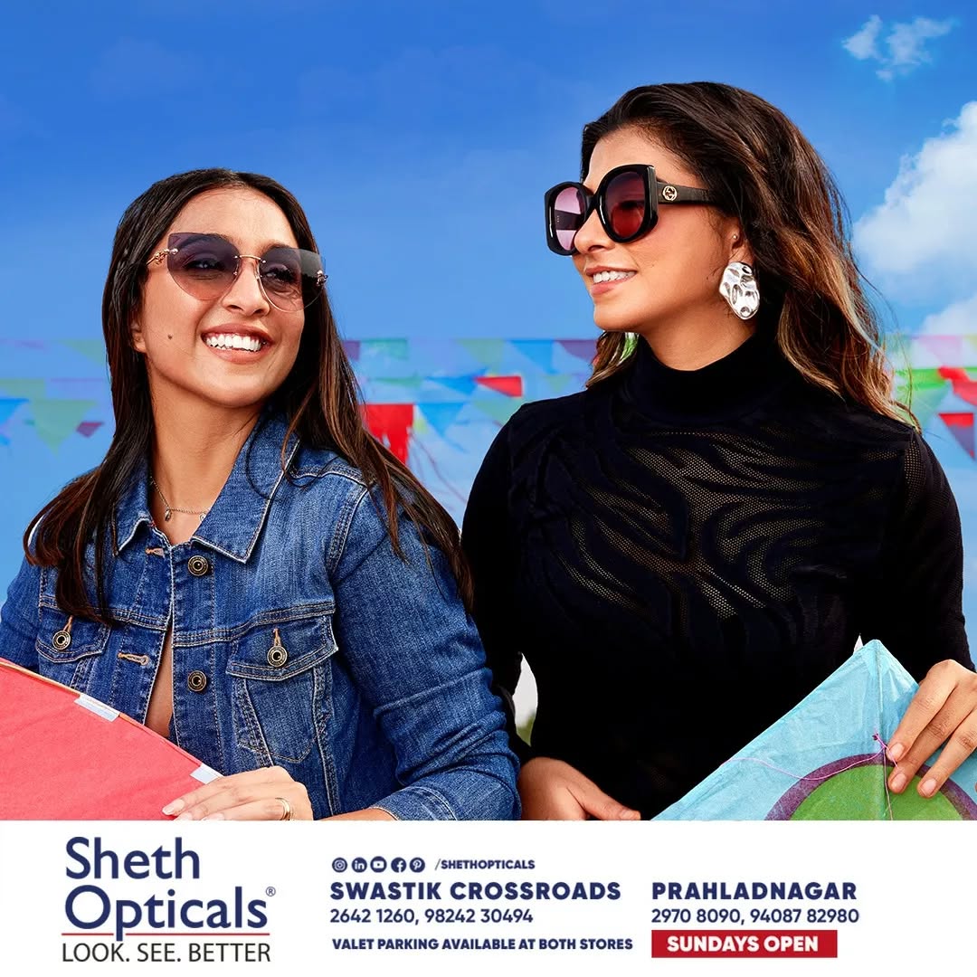 Sheth Opticals,  shethopticals, newdaynewage, shethopticalsahmedabad, opticalsahmedabad, opticalsindia, opticiansnearme, opticalsnearme, opticianahmedabad, eyewear, trends, trendingsunglass, traveledition, giftingsunglasses, giftingeyewear, limitededitionsunglasses, uttarayan, uttarayan2024, uttarayanlooks, uttarayanootd, trendingnow