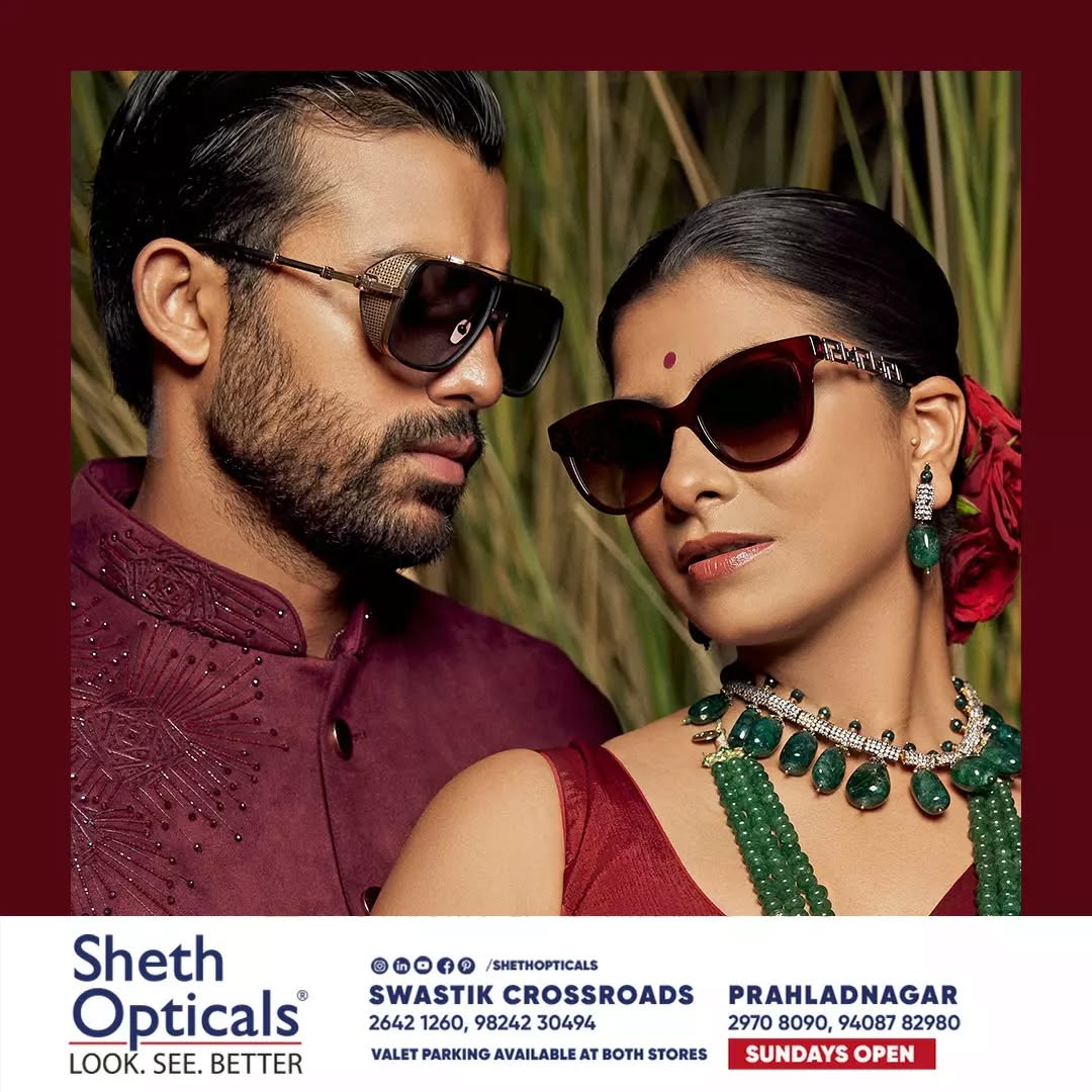 Sheth Opticals,  shethopticals, newdaynewage, shethopticalsahmedabad, opticalsahmedabad, opticalsindia, opticiansnearme, opticalsnearme, opticianahmedabad, eyewear, trends, brands, services, sunglasses, trendingsunglass, eyeweartrends, luxuryeyewear, luxeeyewear, luxedesigns, eyewear, frames, trendingframes, weddingseason, weddingeyewear, weddinggoals, weddingootd, weddingstylist, weddingstyle, oversizedsunnies
