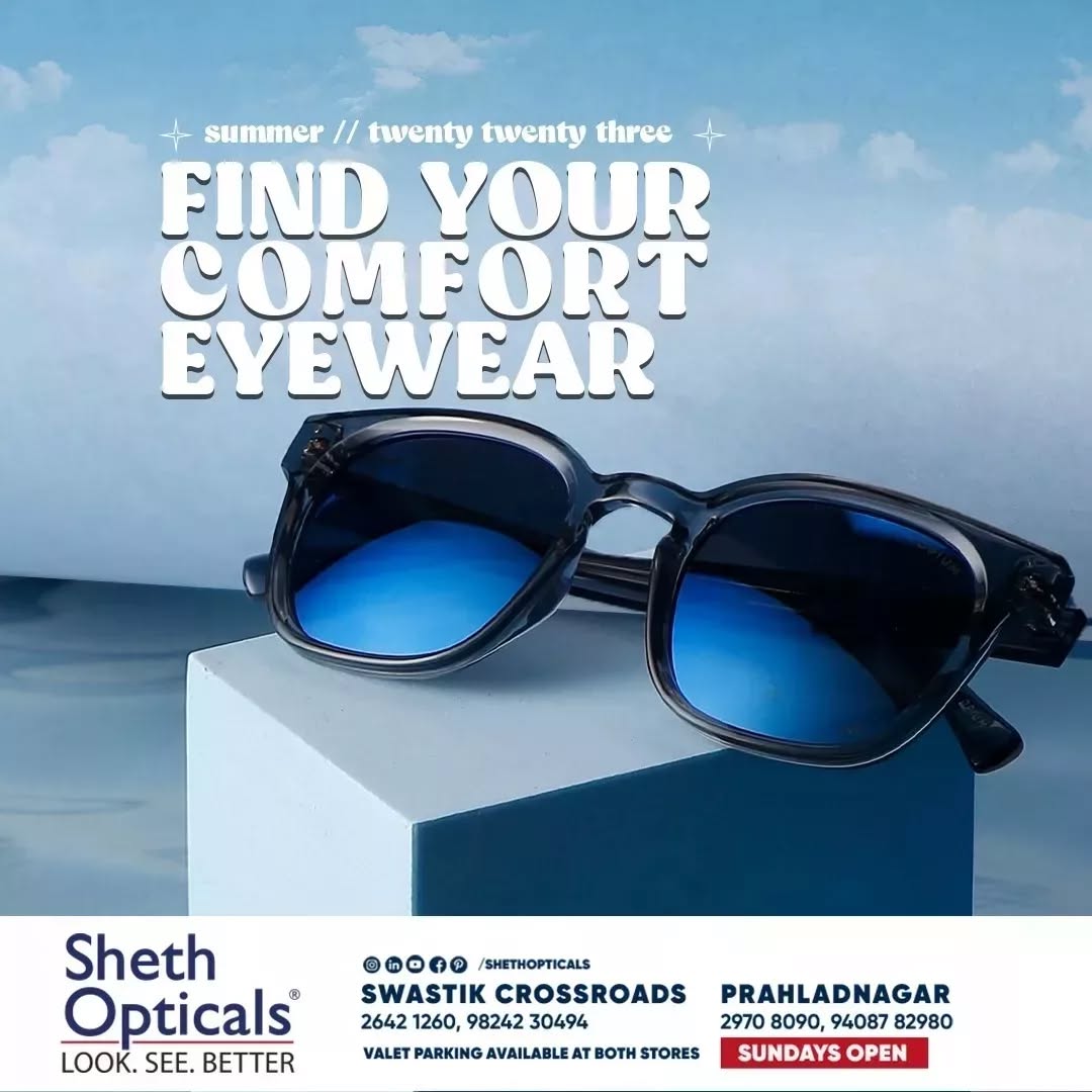 Sheth Opticals,  sunglasses, frames, opticals, opticianahmedabad, eyewear, summervibes, summersinahmedabad