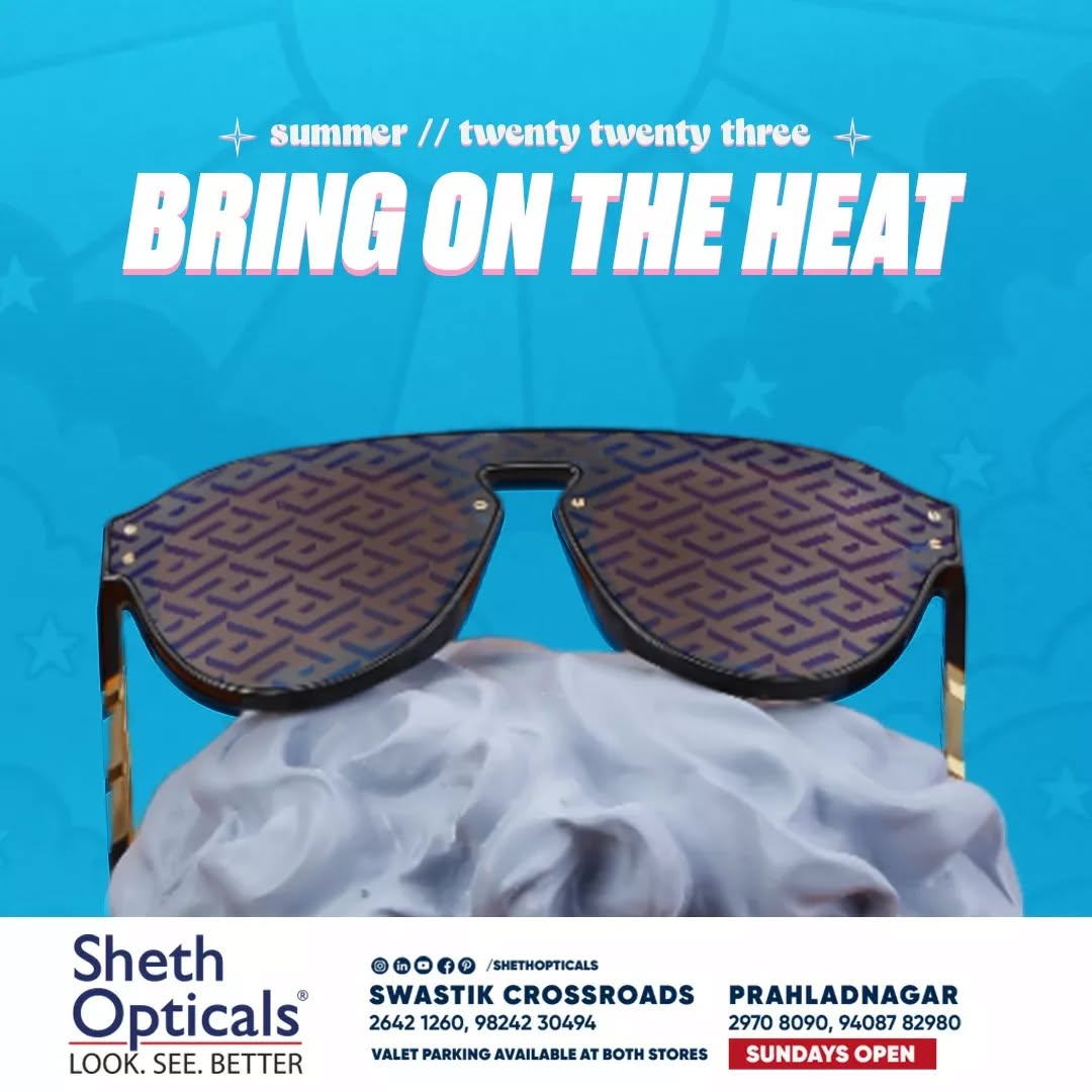 Sheth Opticals,  summers, sunglasses, frames, opticals, opticianahmedabad, eyewear, summervibes, summersinahmedabad