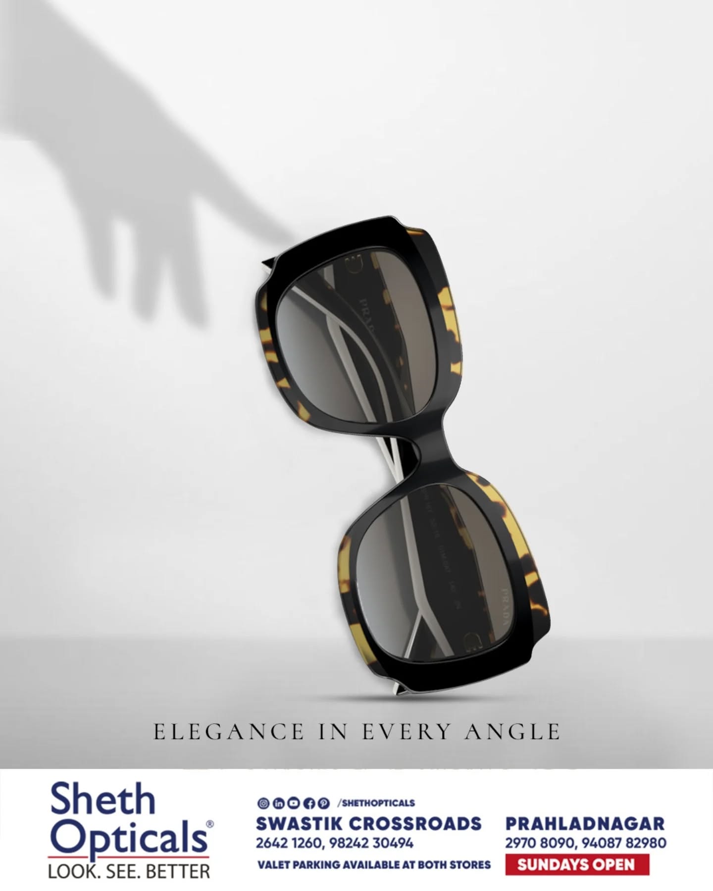 Sheth Opticals,  PrecisionEyewear, SharpVision, SmartStyle, DetailMatters, ShethOpticals, SeeClearly, EyewearThatSpeaks, VisionPerfected, AhmedabadStyle