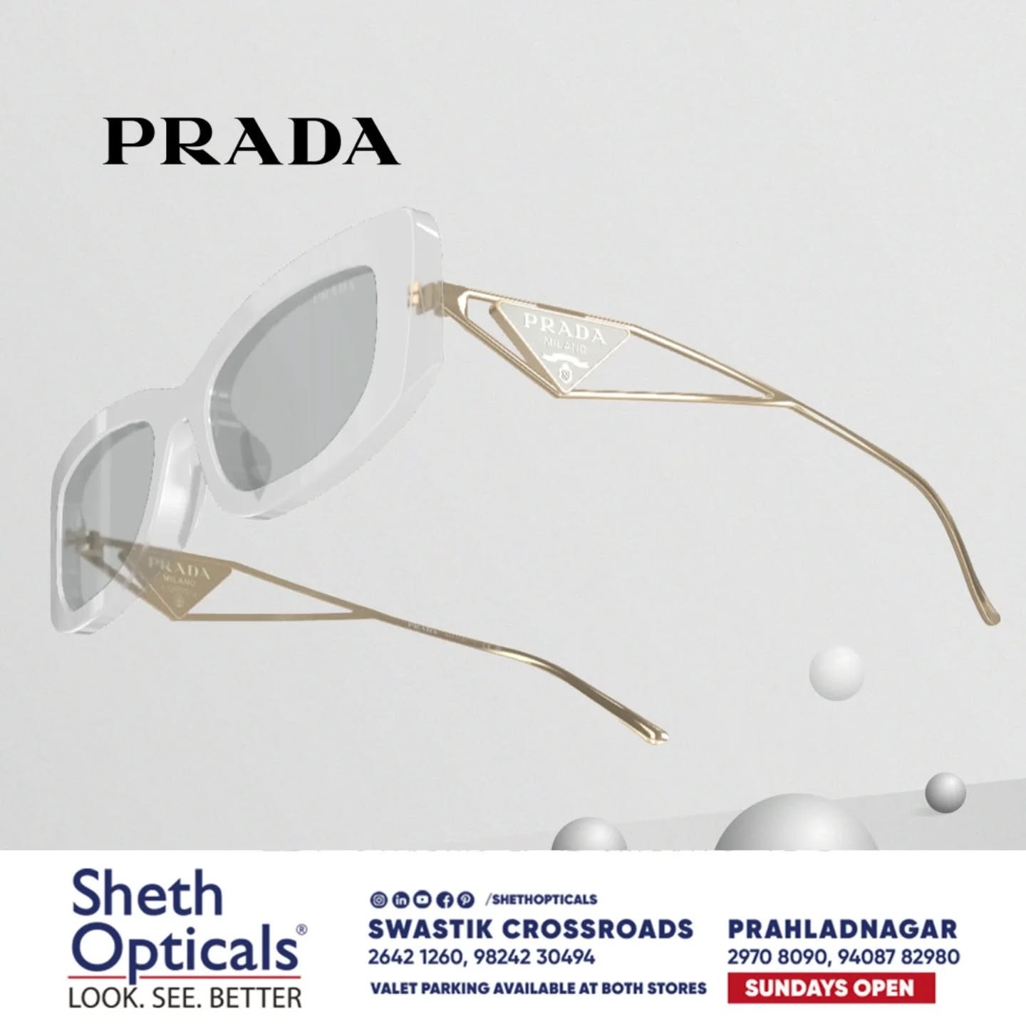 Sheth Opticals,  sheth, shethopticals, prada, eyewear, fashiondaily, styleupgrade, trendingnow, shopnow, ahmedabad