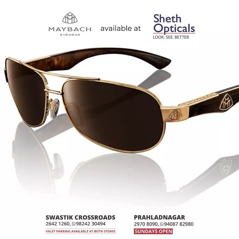 Sheth Opticals,  Maybach, Hublot,, Bentley,, Lindberg,, Tiffany, DITA, Prahladnagar, Swastik_Crossroads, EMIs, Bajaj_Finserv, Frosca