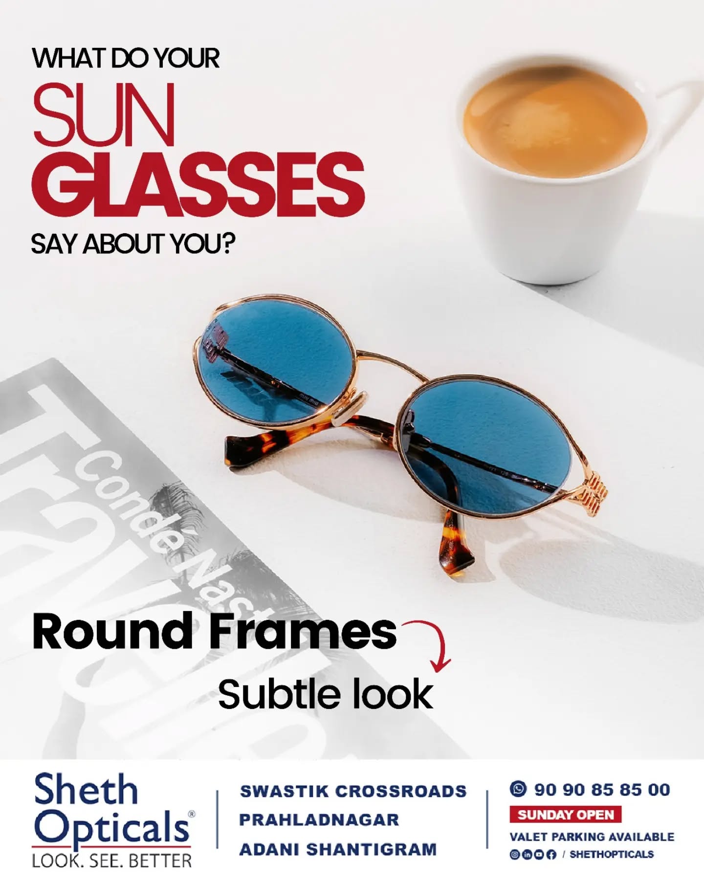 Sheth Opticals, Sheth Opticals, optical store Ahmedabad, eyewear boutique Ahmedabad, luxury eyewear India, designer sunglasses Ahmedabad, branded frames India, prescription glasses Ahmedabad, eye care services Ahmedabad, premium optical shop, sunglasses store Ahmedabad, optical shop near me, branded eyeglasses India