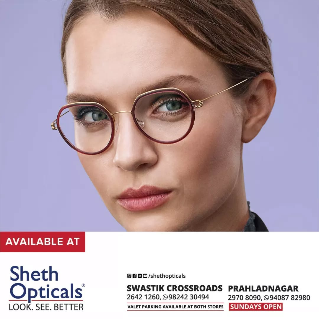 Sheth Opticals,  Classic, Vintage, Chic, Evergreen, eyewear, Lindberg, Sunglasses, Glasses, Fashion, Style, Optical, Frames, EyewearFashion, EyeGlasses, EyewearStyle, OpticalShop, Ahmedabad, Gujarat, India