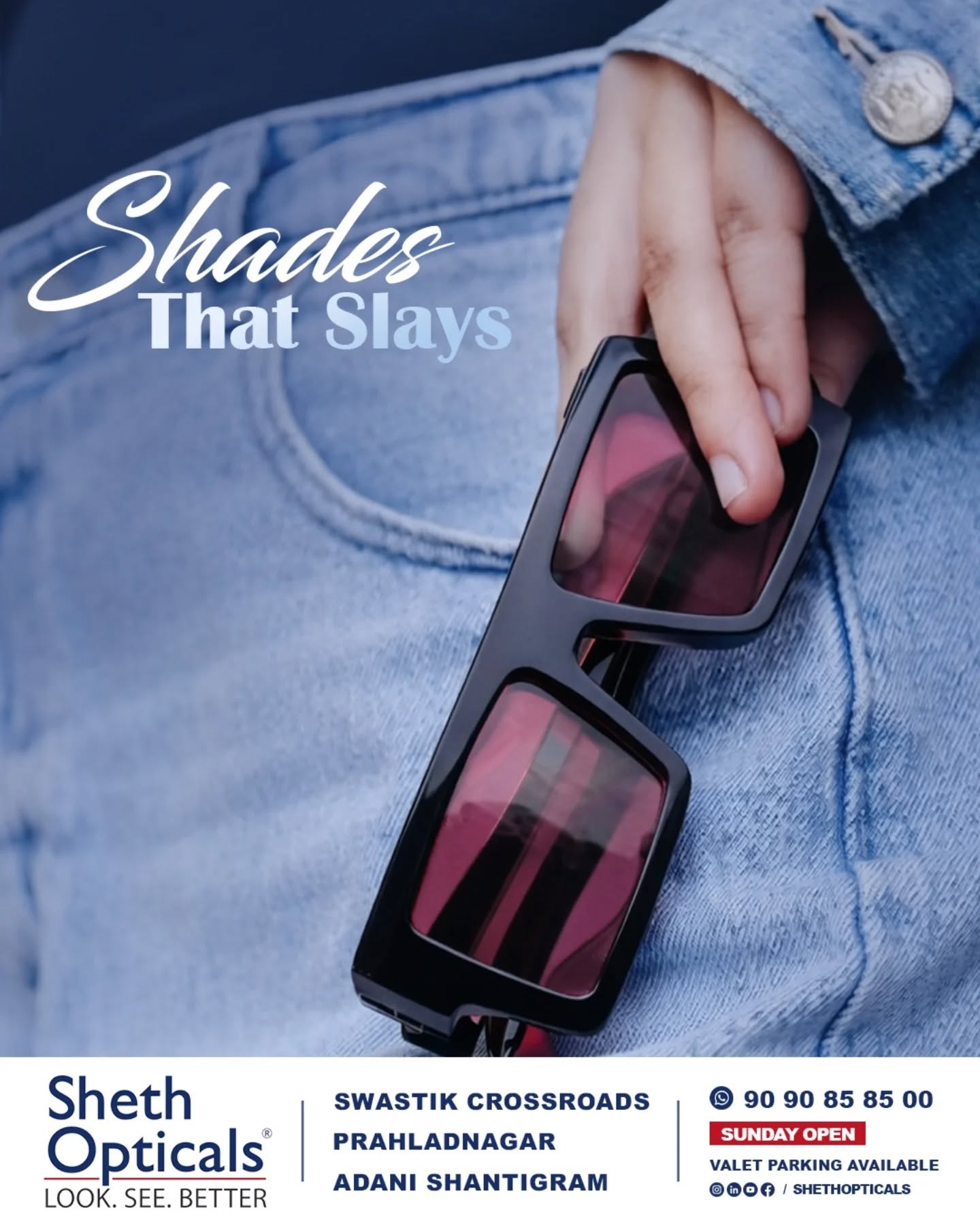 Sheth Opticals, Sheth Opticals, optical store Ahmedabad, eyewear boutique Ahmedabad, luxury eyewear India, designer sunglasses Ahmedabad, branded frames India, prescription glasses Ahmedabad, eye care services Ahmedabad, premium optical shop, sunglasses store Ahmedabad, optical shop near me, branded eyeglasses India