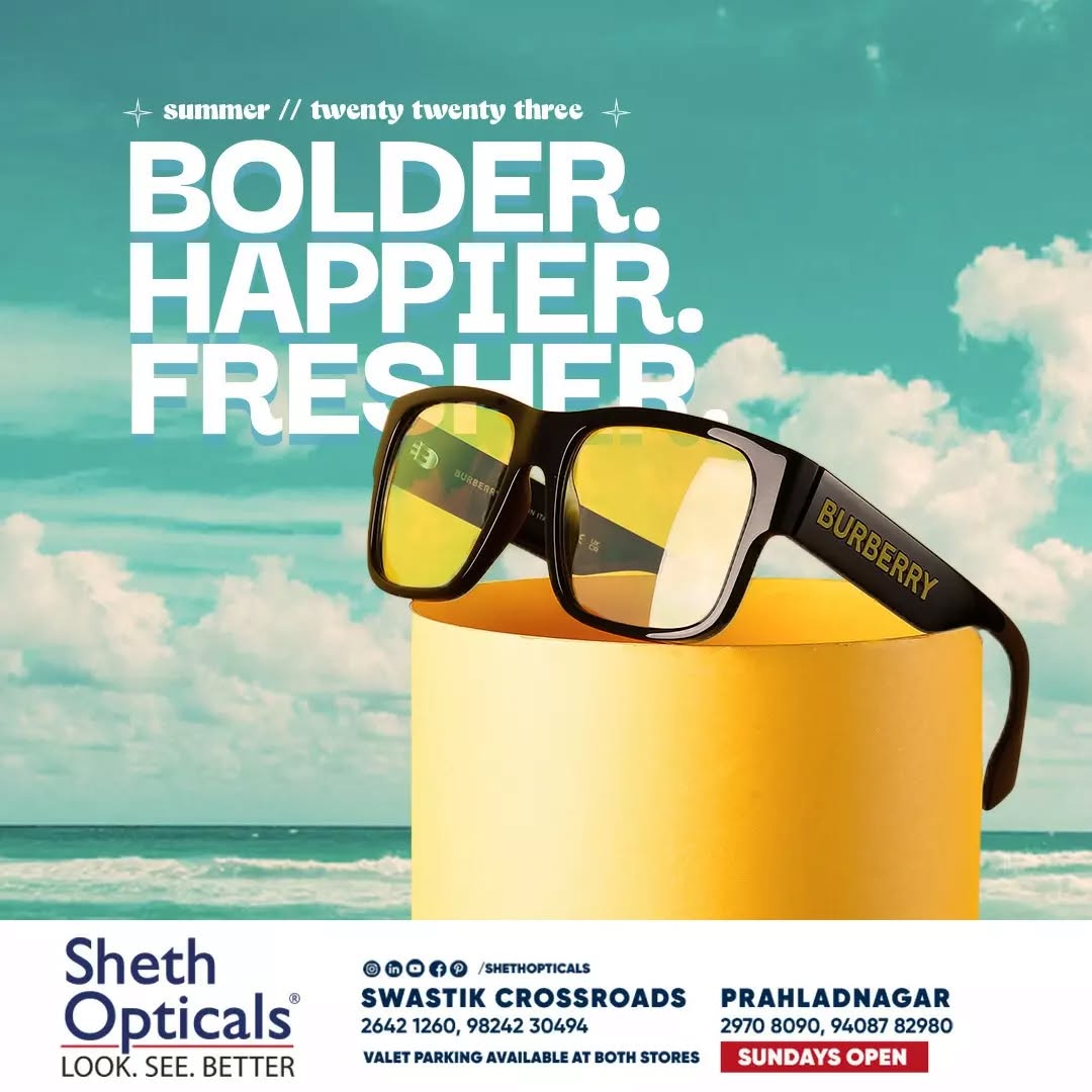 Sheth Opticals,  sunglasses, frames, opticals, opticianahmedabad, eyewear, summervibes, summersinahmedabad