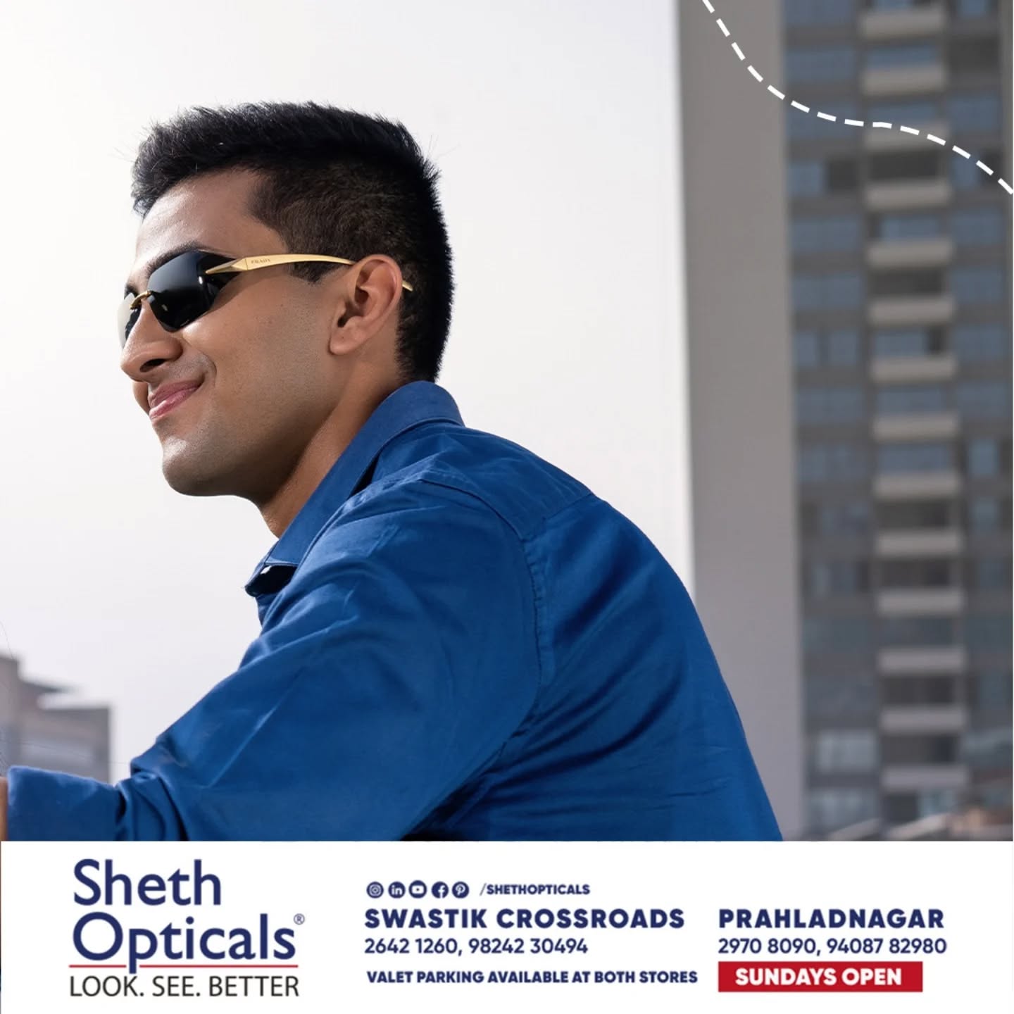 Sheth Opticals, Sheth Opticals, optical store Ahmedabad, eyewear boutique Ahmedabad, luxury eyewear India, designer sunglasses Ahmedabad, branded frames India, prescription glasses Ahmedabad, eye care services Ahmedabad, premium optical shop, sunglasses store Ahmedabad, optical shop near me, branded eyeglasses India